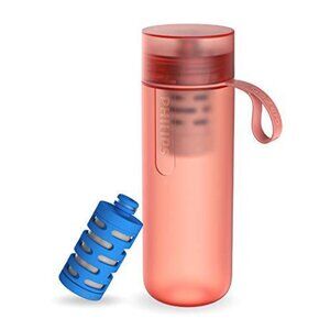 Philips GoZero Active Water Bottle with Fitness Filter - Red, 20 Oz